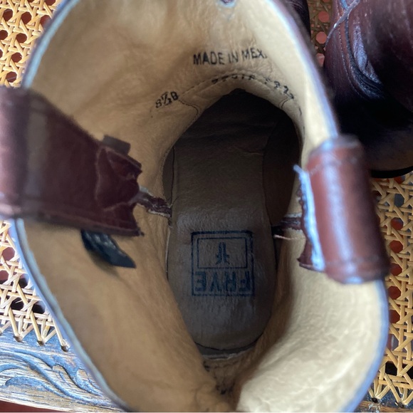 Women’s Brown Frye Billie Western Ankle Boots - Picture 13 of 14